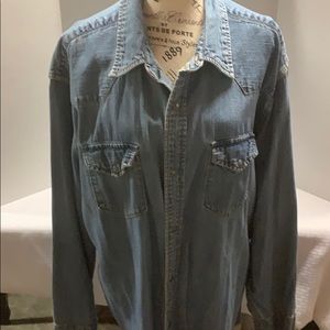 Men’s Levi Strauss Denim Western Snap Front Shirt.